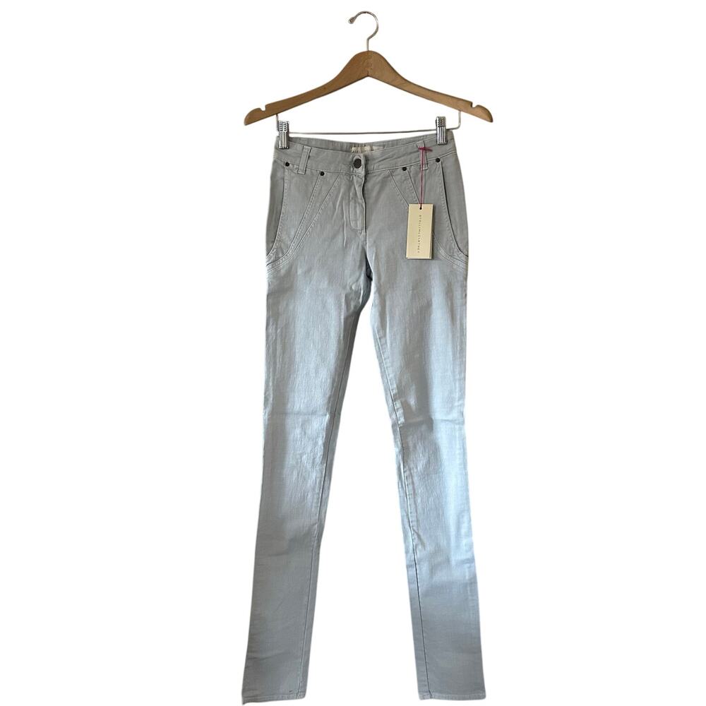 Stella McCartney Moto Skinny Jeans Light Blue Size 36 NEW WITH TAGS